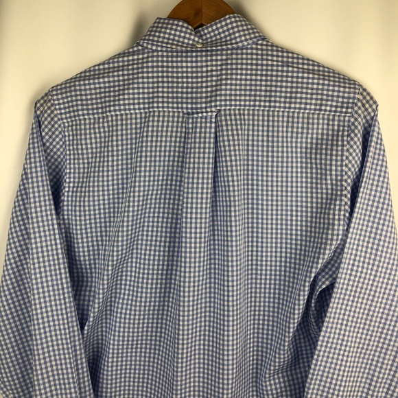 Gant The Hugger Button Down - Blue and White Gingham Plaid Size Small - Picture 8 of 9